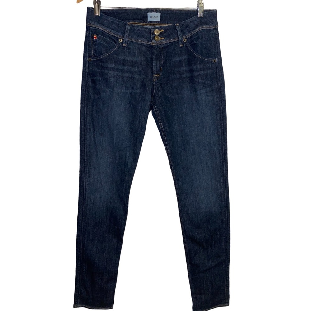 Hudson Collin flap skinny jeans, dark wash, designer denim, size 29